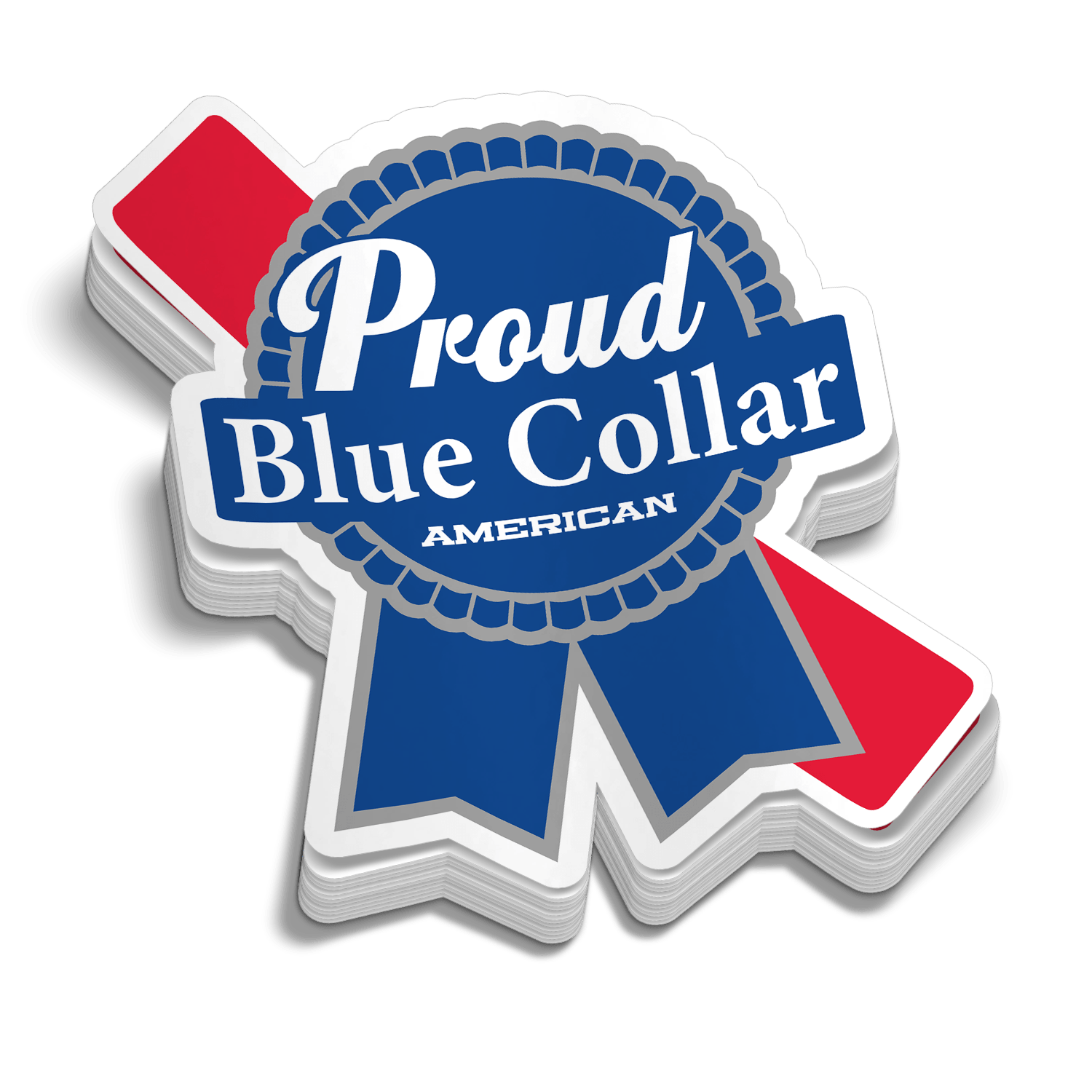 Proud Blue Collar 5 Inch Decal Armed American Supply