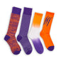 Purple / Orange Mixed Socks 4 Pack-A DeadSoxy
