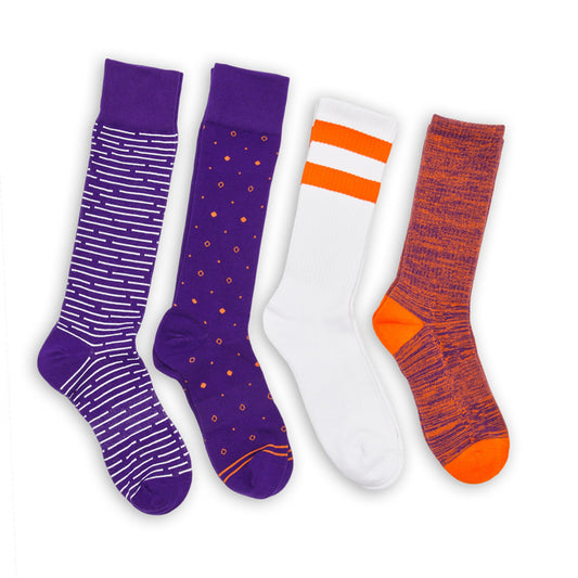 Orange / Purple Mixed Socks 4 Pack-B DeadSoxy