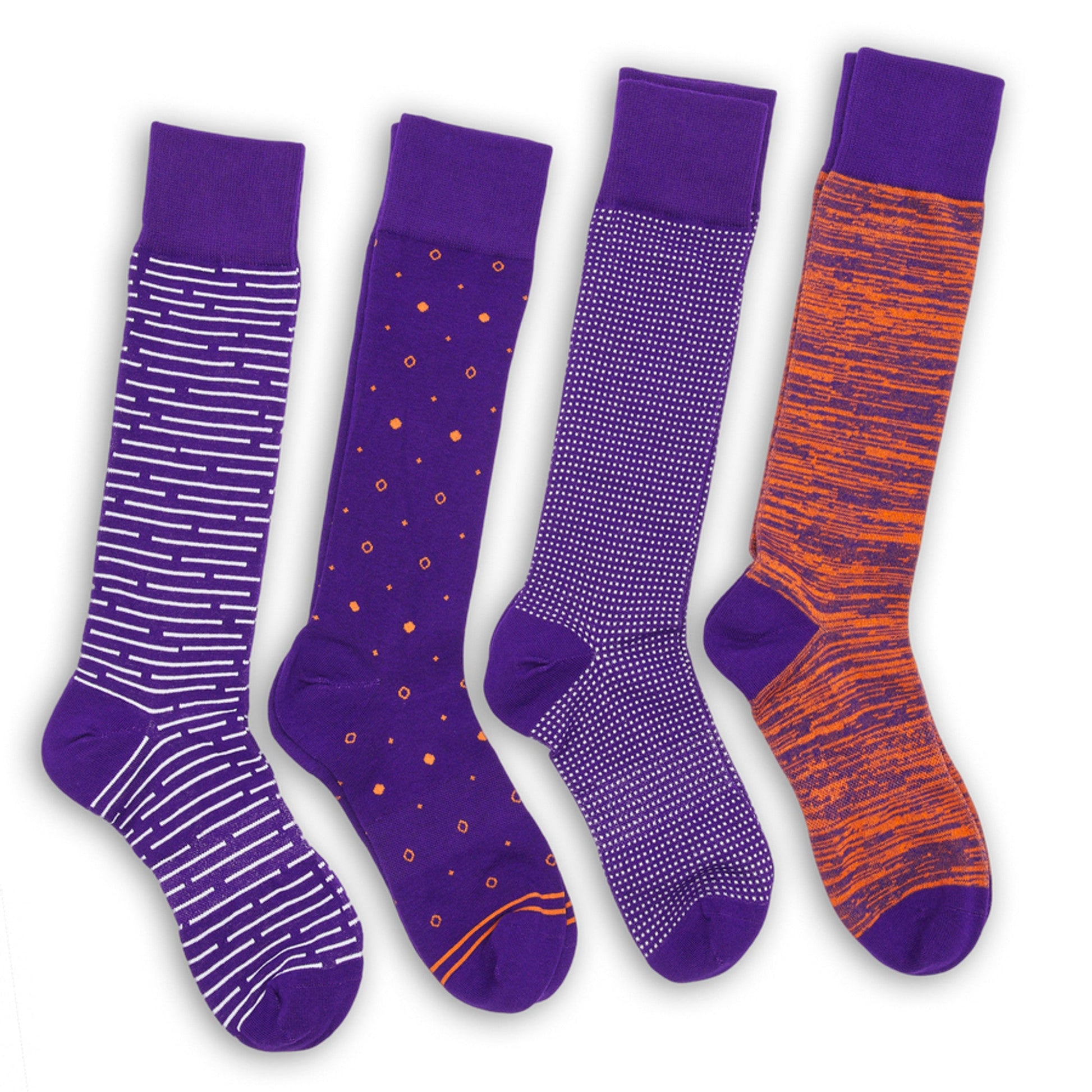 Purple / Orange Dress Socks 4 Pack DeadSoxy