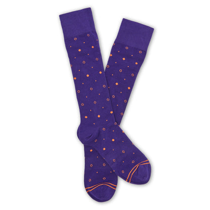 Purple / Orange Mixed Dot Dress Socks DeadSoxy