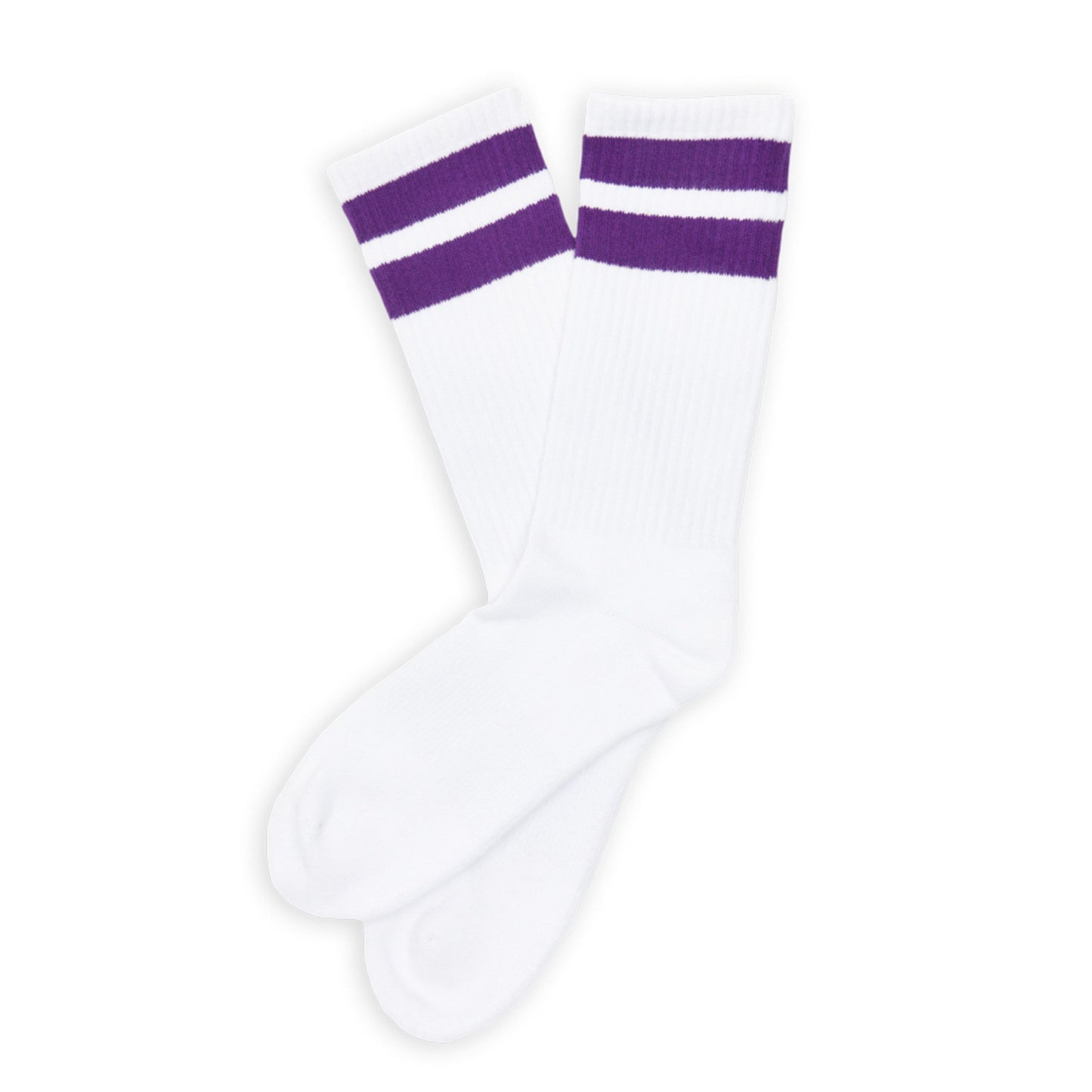 Purple Retro Casual Crew Socks DeadSoxy