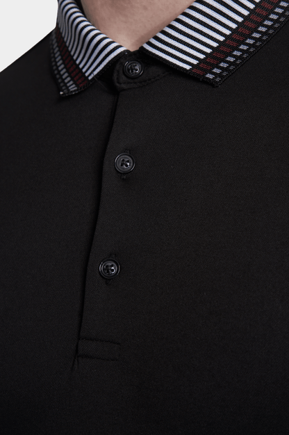 The Mercerized Cotton Polo (Crown Black) Bright Moons