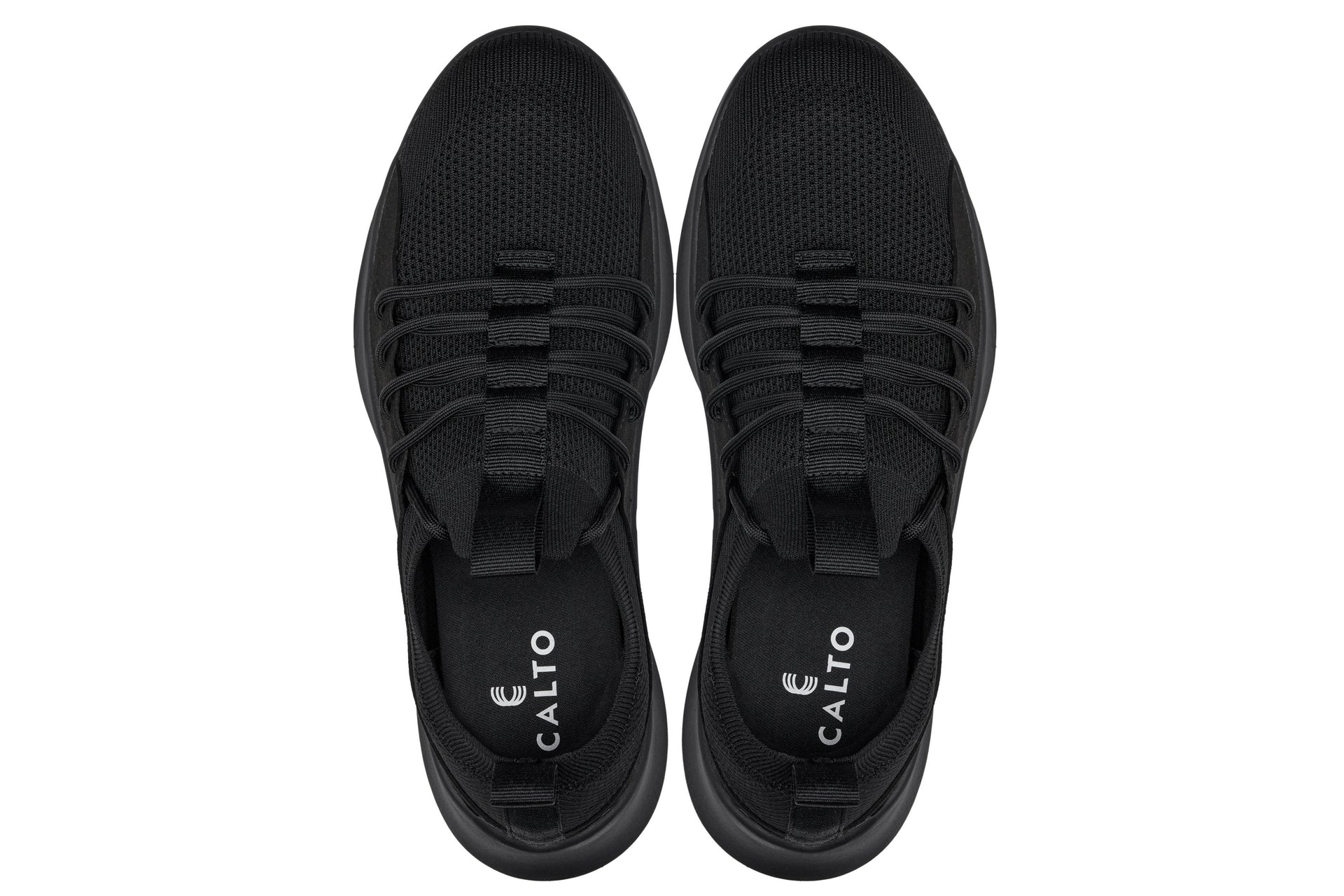 CALTO - Q130 - 2.4 Inches Taller (Black/Black Sole) - Ultra Lightweight Sneakers Tallmenshoes.com