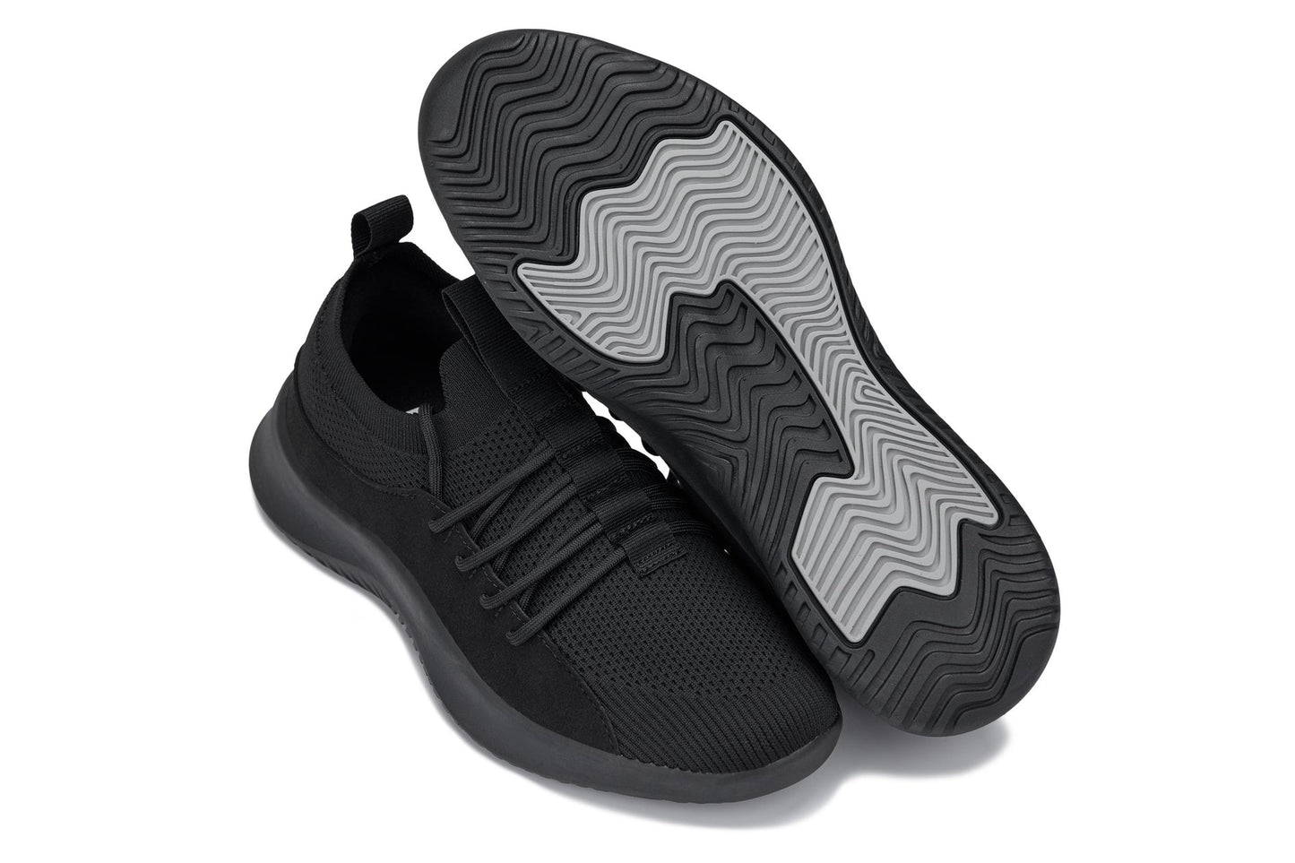 CALTO - Q130 - 2.4 Inches Taller (Black/Black Sole) - Ultra Lightweight Sneakers Tallmenshoes.com