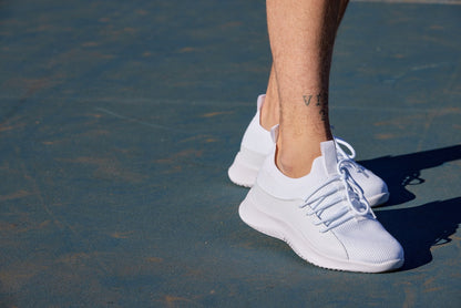 CALTO - Q131 - 2.4 Inches Taller (Off-White/White Sole) - Ultra Lightweight Sneakers Tallmenshoes.com