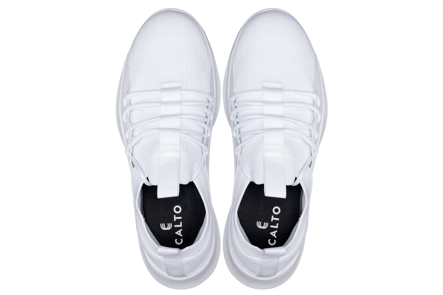 CALTO - Q131 - 2.4 Inches Taller (Off-White/White Sole) - Ultra Lightweight Sneakers Tallmenshoes.com
