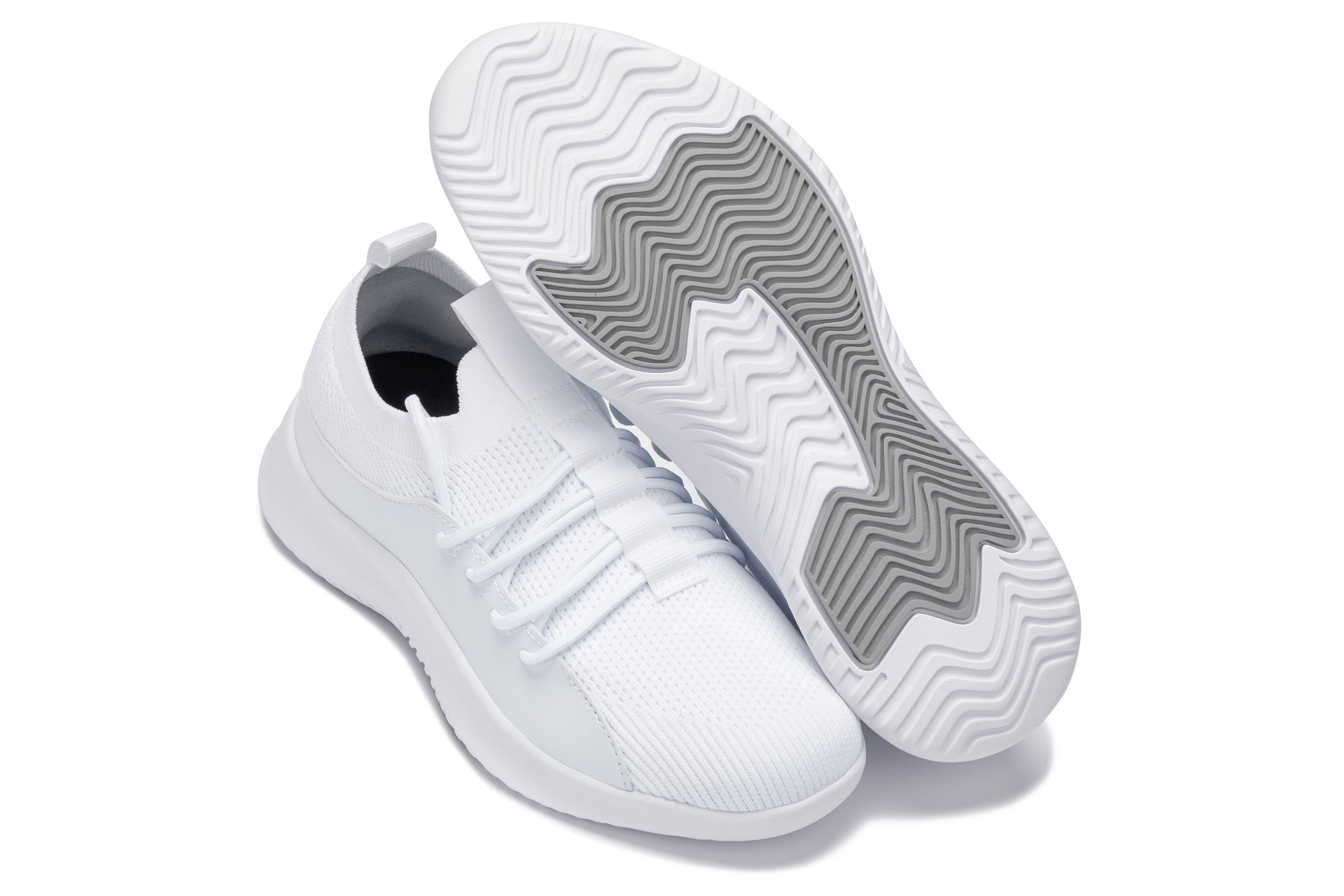CALTO - Q131 - 2.4 Inches Taller (Off-White/White Sole) - Ultra Lightweight Sneakers Tallmenshoes.com