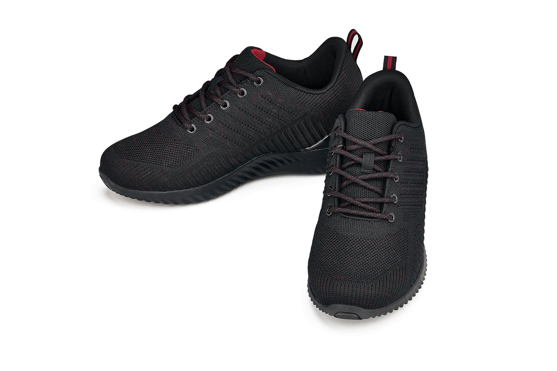 CALTO - Q211 - 2.6 Inches Taller (Black/Red) - Ultra Lightweight Tallmenshoes.com