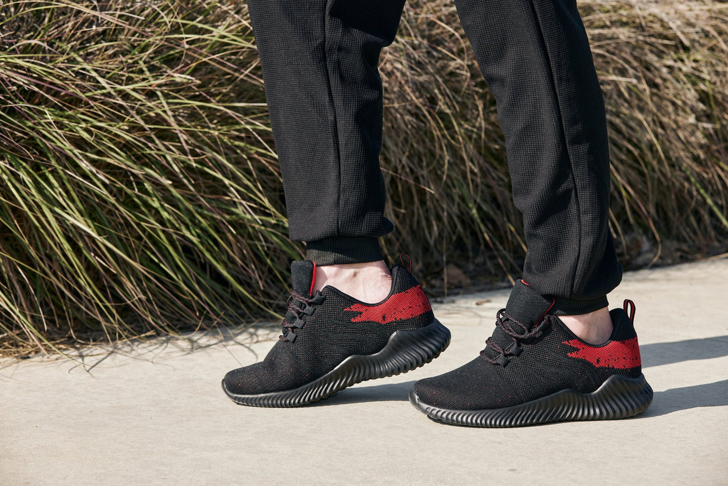 CALTO - Q215 - 2.8 Inches Taller (Black/Red) - Ultra Lightweight Tallmenshoes.com