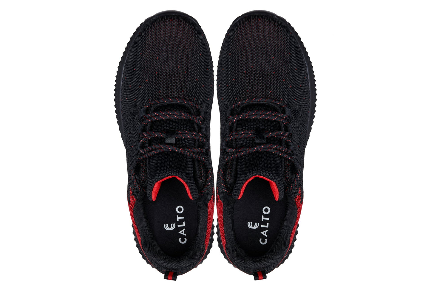 CALTO - Q215 - 2.8 Inches Taller (Black/Red) - Ultra Lightweight Tallmenshoes.com