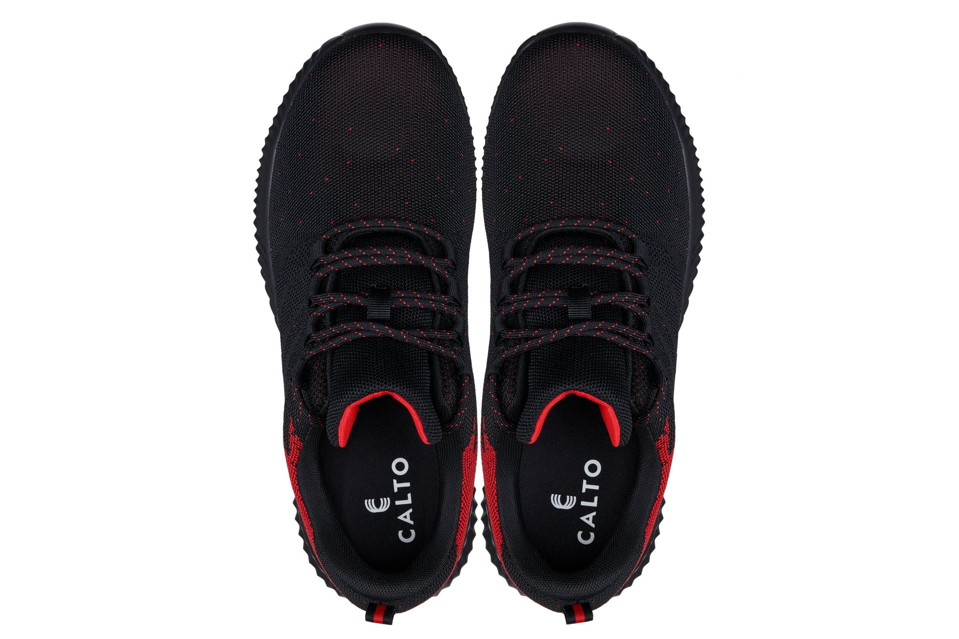 CALTO - Q215 - 2.8 Inches Taller (Black/Red) - Ultra Lightweight Tallmenshoes.com