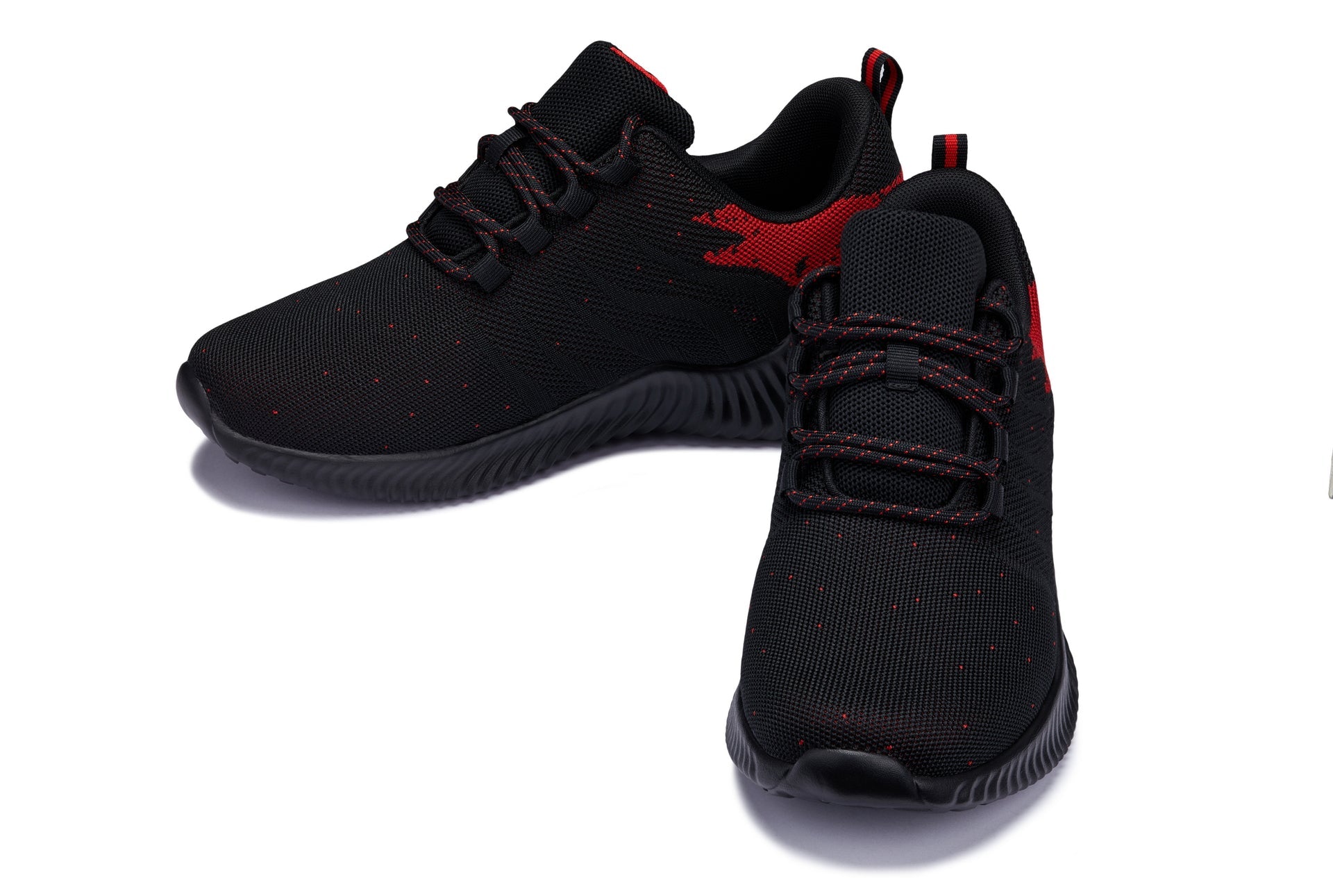 CALTO - Q215 - 2.8 Inches Taller (Black/Red) - Ultra Lightweight Tallmenshoes.com