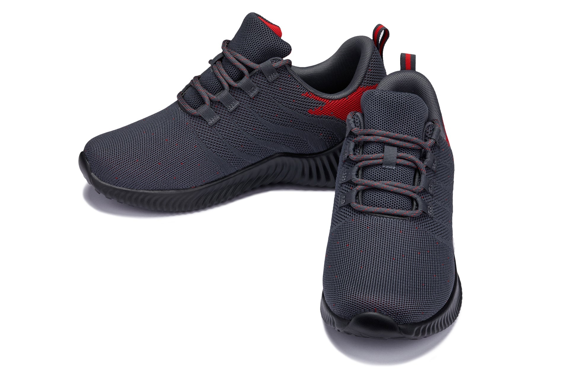 CALTO - Q218 - 2.8 Inches Taller (Grey/Red) - Ultra Lightweight Tallmenshoes.com