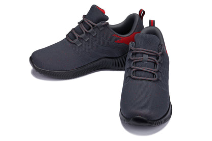 CALTO - Q218 - 2.8 Inches Taller (Grey/Red) - Ultra Lightweight Tallmenshoes.com