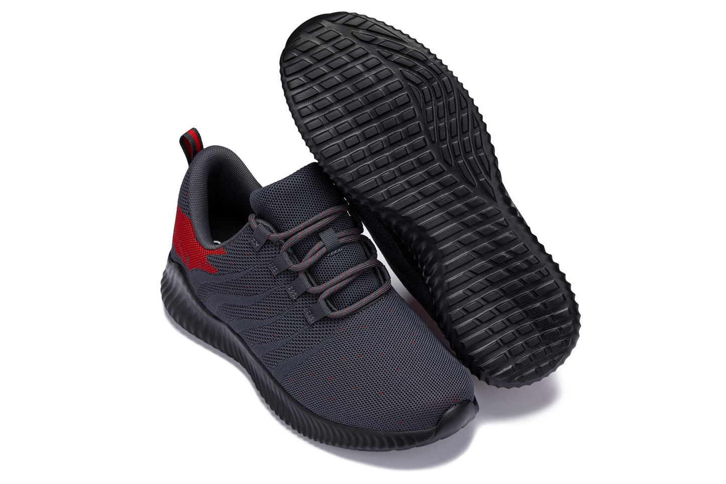 CALTO - Q218 - 2.8 Inches Taller (Grey/Red) - Ultra Lightweight Tallmenshoes.com