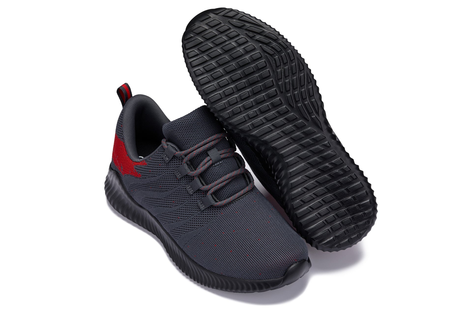 CALTO - Q218 - 2.8 Inches Taller (Grey/Red) - Ultra Lightweight Tallmenshoes.com