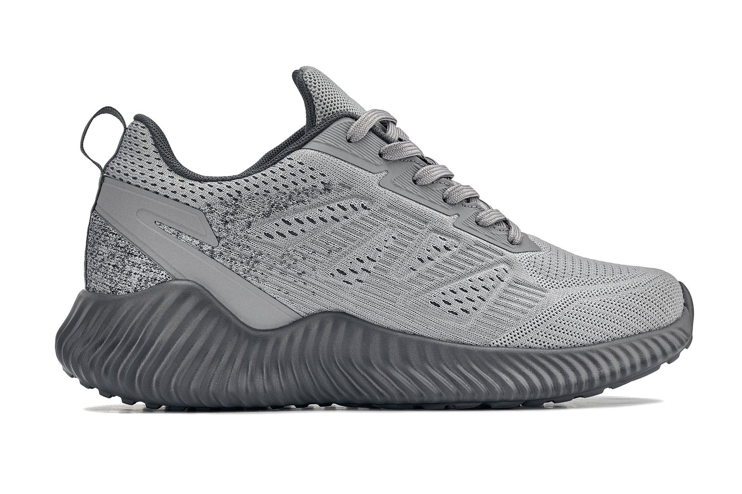 CALTO - Q221 - 2.6 Inches Taller (Cement/Pewter) - Lightweight Sporty Sneakers Tallmenshoes.com