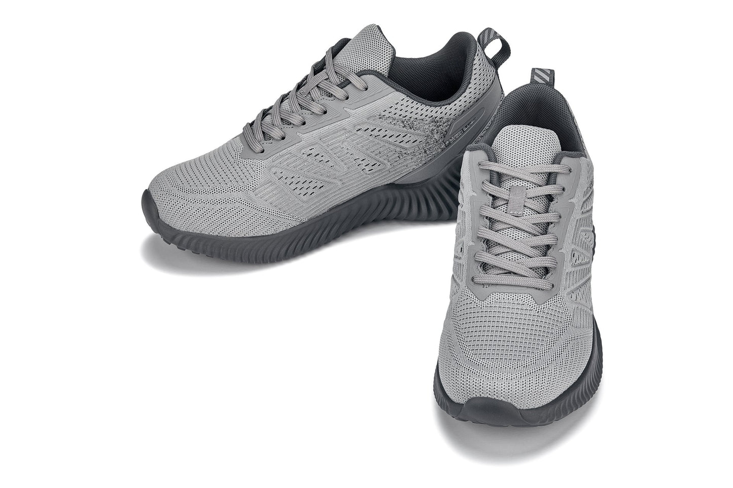 CALTO - Q221 - 2.6 Inches Taller (Cement/Pewter) - Lightweight Sporty Sneakers Tallmenshoes.com
