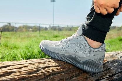 CALTO - Q221 - 2.6 Inches Taller (Cement/Pewter) - Lightweight Sporty Sneakers Tallmenshoes.com