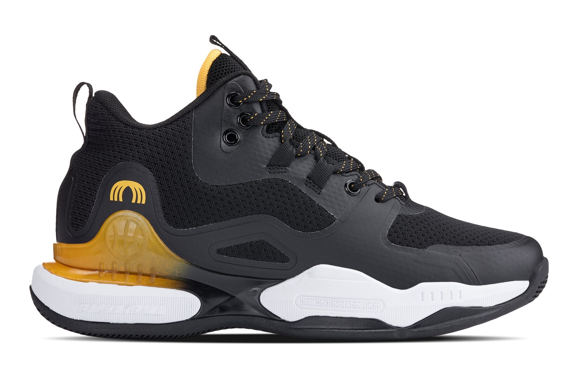 CALTO - Q391 - 3 Inches Taller (Black/Orange) - Basketball High-Top Sneakers Tallmenshoes.com