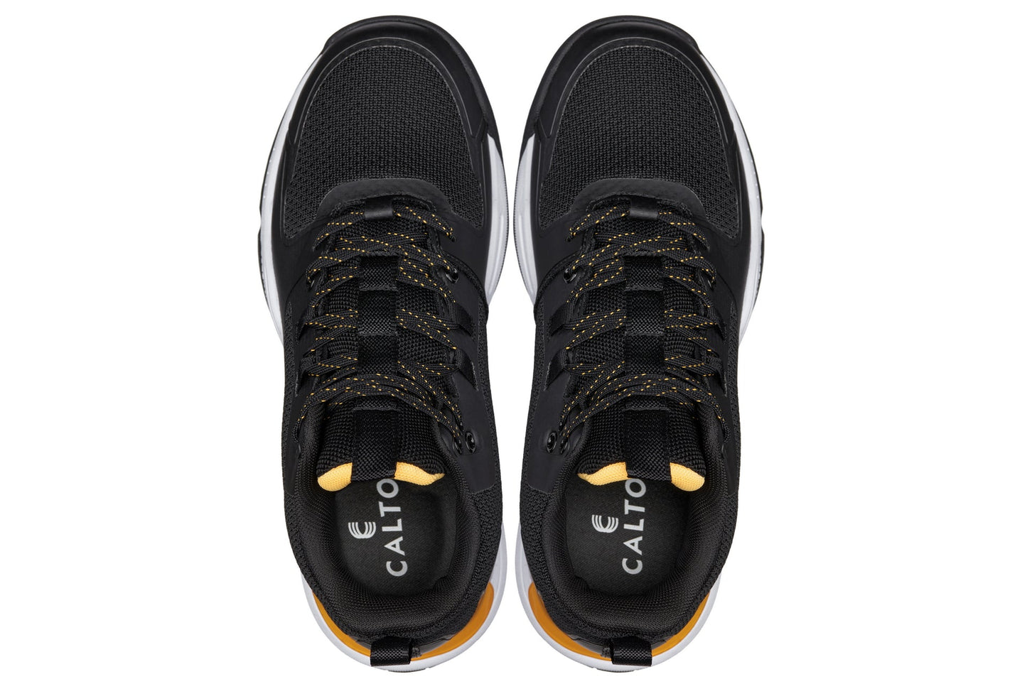 CALTO - Q391 - 3 Inches Taller (Black/Orange) - Basketball High-Top Sneakers Tallmenshoes.com