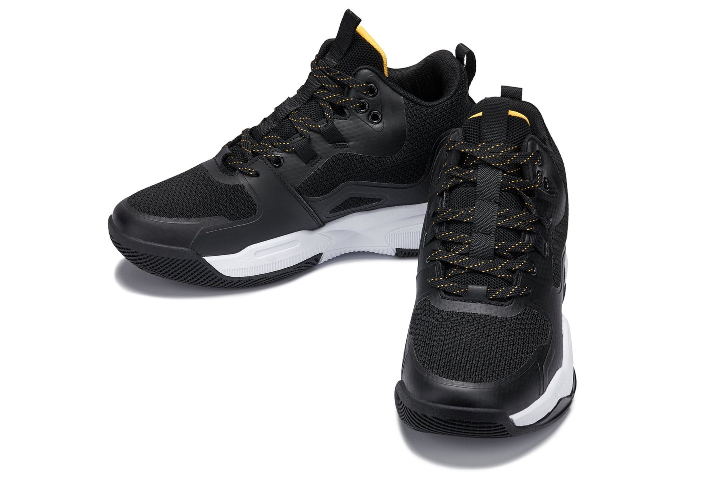 CALTO - Q391 - 3 Inches Taller (Black/Orange) - Basketball High-Top Sneakers Tallmenshoes.com
