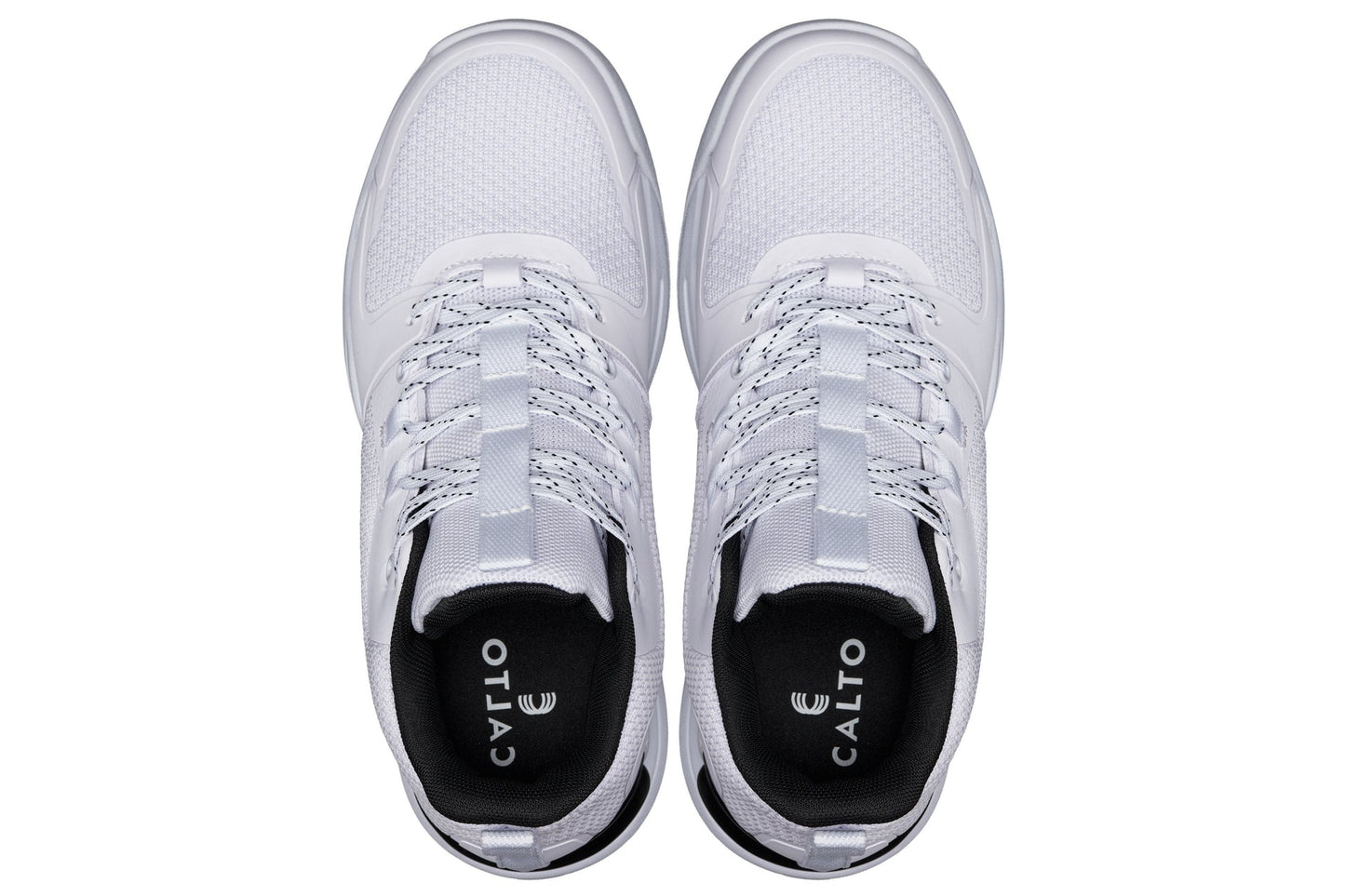 CALTO - Q394 - 3 Inches Taller (White/Black) - Basketball High-Top Sneakers Tallmenshoes.com
