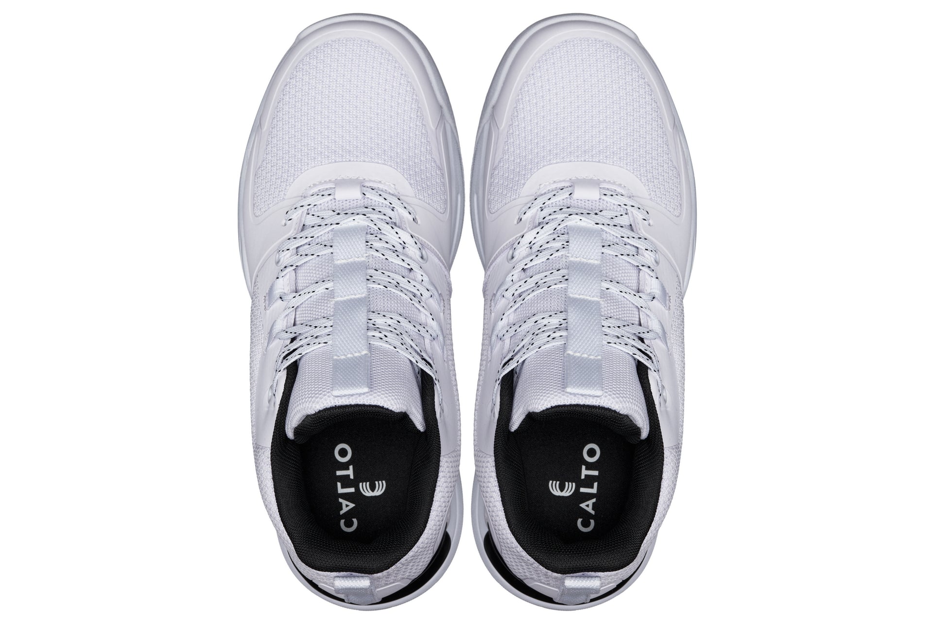 CALTO - Q394 - 3 Inches Taller (White/Black) - Basketball High-Top Sneakers Tallmenshoes.com