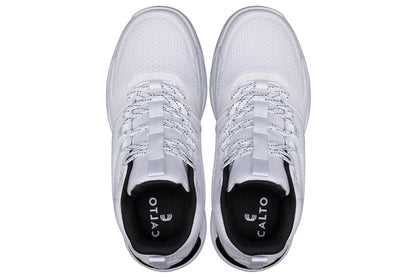 CALTO - Q394 - 3 Inches Taller (White/Black) - Basketball High-Top Sneakers Tallmenshoes.com