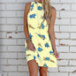 Multicolor Sleeveless Halter Dress for Women