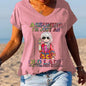 3D Printed Summer V-Neck T-Shirt for Men