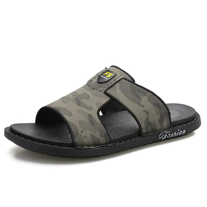 Men's Soft Sole Leather Non-Slip Flip Flops Shoes
