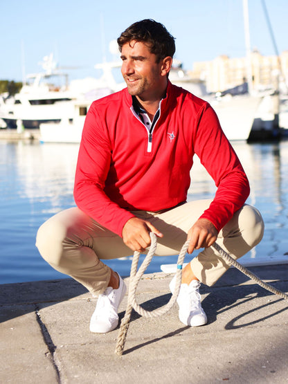 Montauk Quarter Zip Midweight Comfort White Water Life
