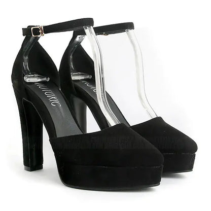New Korean Style Pointed Toe Chunky Heels for Women