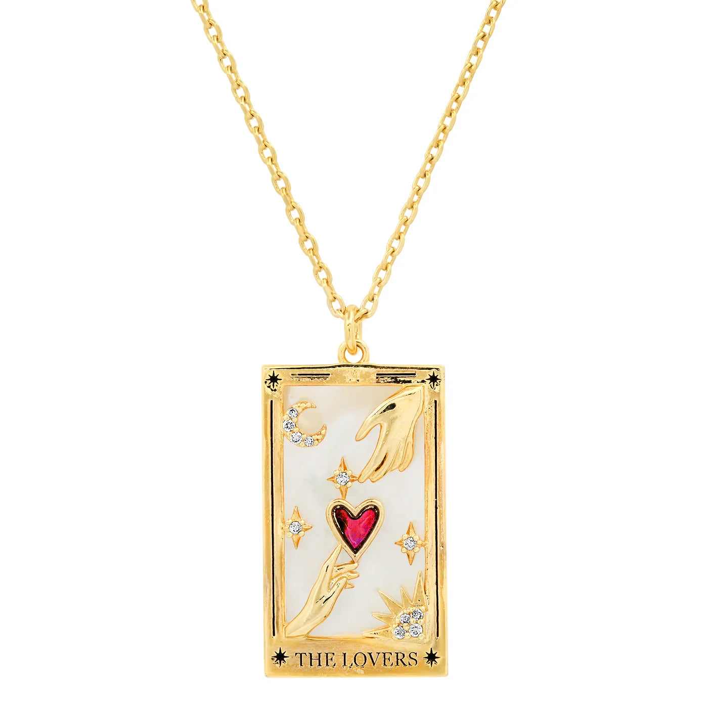 Tarot Card Pendant Necklace LUNAR VINES