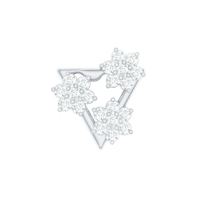 Diamond Triangle Earring for Helix Piercing