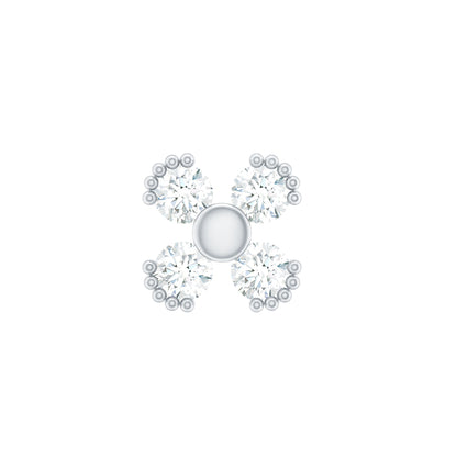 Round Diamond Minimal Helix Earring