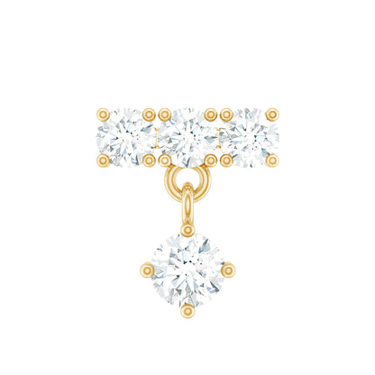 Womens Diamond Drop Earring for Helix Piercing