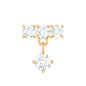 Womens Diamond Drop Earring for Helix Piercing