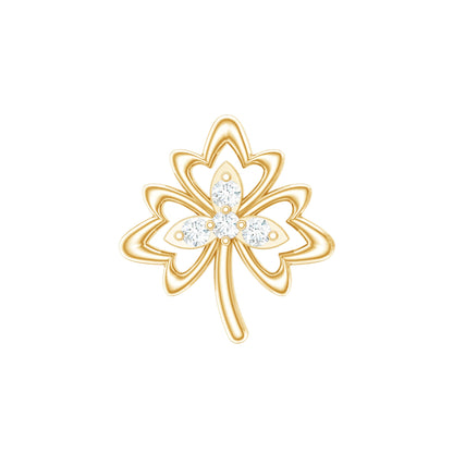 Diamond Nature Inspired Earring for Helix Piercing