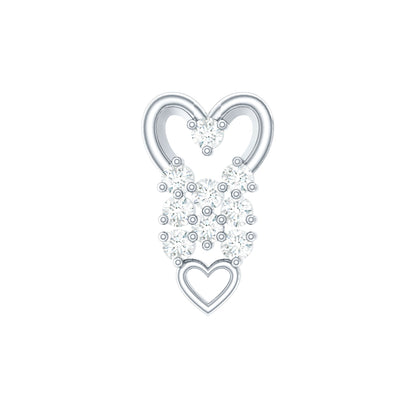 Diamond Heart Cartilage Earring