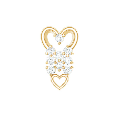 Diamond Heart Cartilage Earring