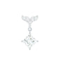 Fish Tail Diamond Drop Earring for Helix Piercing