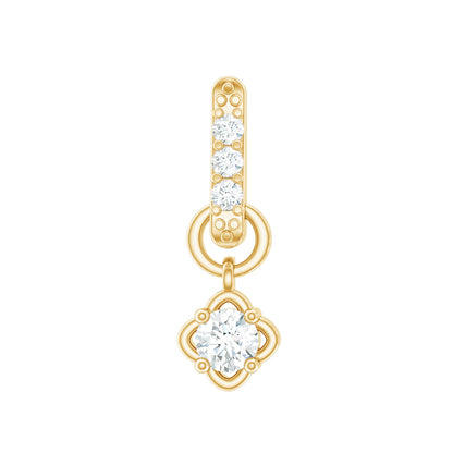 Minimalist Diamond Drop Earring for Cartilage Piercing