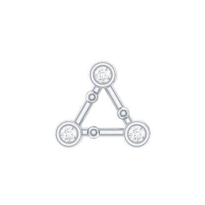 Diamond Open Triangle Earring for Conch Piercing