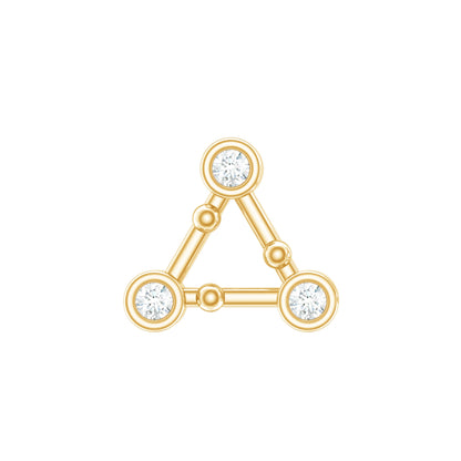 Diamond Open Triangle Earring for Conch Piercing