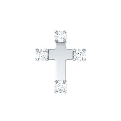 Diamond Cross Cartilage Earring