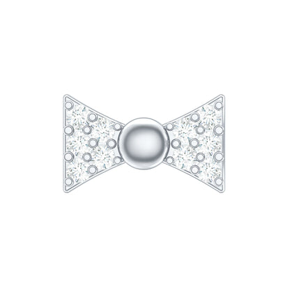 Diamond Bow Earring for Helix Piercing