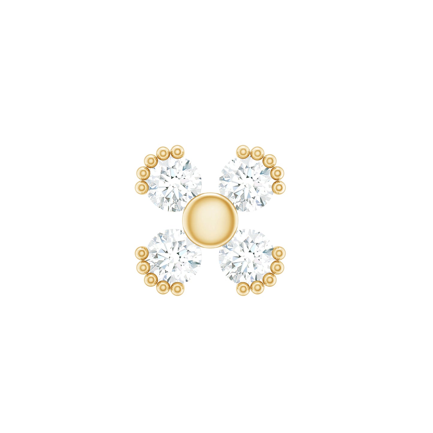 Round Diamond Minimal Helix Earring
